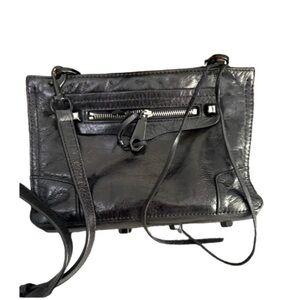 Rebecca Minkoff Convertible Crossbody Bag Black Leather Purse